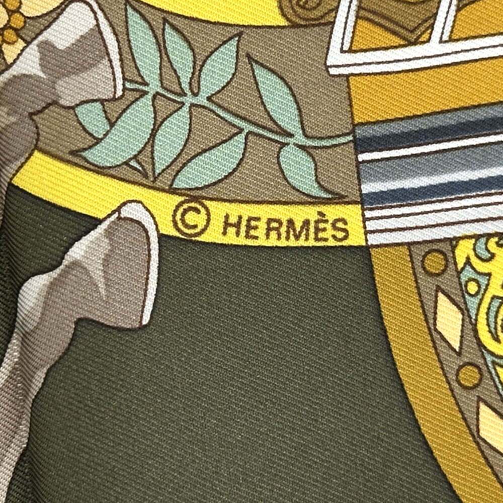 HERMES Yellow Silk Scarf - Picture 6 of 9